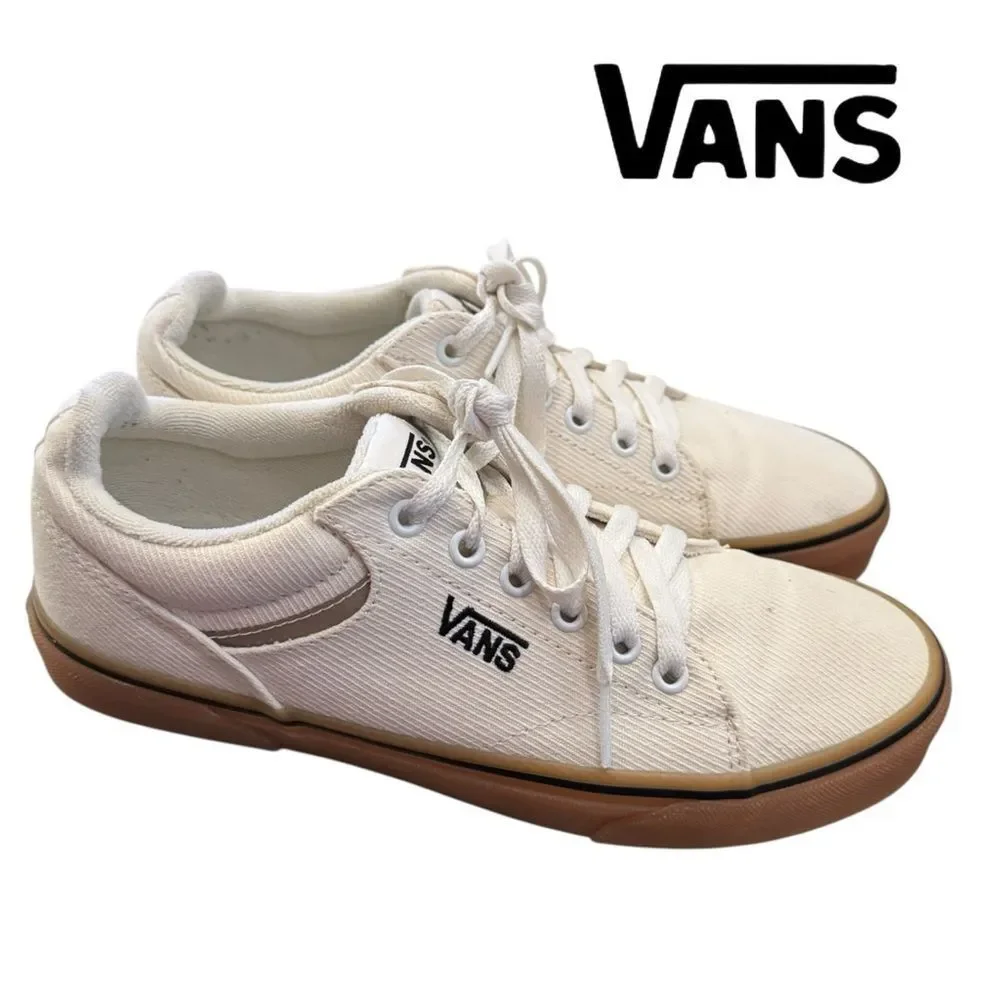 Vans Men's Seldan Creamy White Canvas Sneakers 7.5
